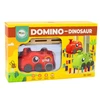 Lean Toys Raudonas Dinozauras - Baterijomis Varomas Automobilis su Domino Kaladėlėmis