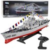 Lean Toys Nuotoliniu būdu valdomas karinis laivas 60 cm