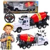 Lean Toys Geltonas betono maišytuvas su nuotoliniu valdymu ir šviesos bei garso efektais
