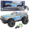 Lean Toys Nuotoliniu būdu valdomas policijos automobilis 1:8 su 2.4G pultu