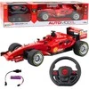 Lean Toys Nuotoliniu būdu valdomas lenktyninis automobilis 1:12 su šviesomis ir garsais