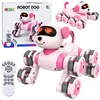 Lean Toys Pies Robot Zdalnie Sterowany RC 8 Kół Drift 360° Akrobacje Rožinė