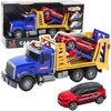 Lean Toys Didelis transporterio vilkikas su priekaba, šviesomis ir garsais