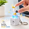 Lean Toys Raktų pakabukas su žuvėdros figūrėle, su šviesa ir garsu, baltas, pilkas ir geltonas, apie 8 × 2,5 × 2,5 cm