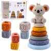 Lean Toys Montessori sensorinis bokštas su kaladėlėmis 13 vnt.