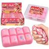 Lean Toys Sensory Fidget Toy – Crunchy Chocolate Bar (Rožinė) – Boxed – 8 cm
