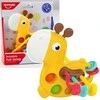 Lean Toys Sensorinis žirafos žaislas su traukimo virvelėmis