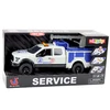 Lean Toys Baltas Serviso Automobilis su Kranu ir Šviesos Efektais