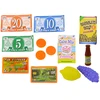 Lean Toys Žaidimų rinkinys su spurgų parduotuvės kasa ir mikrobangų krosnele