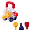 Lean Toys Edukacinis žaislų rinkinys su rakteliais: policijos, gaisrinės ir greitosios pagalbos automobiliai