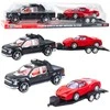 Zestaw Bekelės žaislinis automobilis su priekaba ir sportiniu automobiliu, 59 cm
