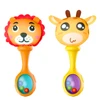 Lean Toys Sensorinių Barškučių Rinkinys su Liūtu ir Žirafa