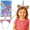 Lean Toys Vaikiškas aksesuarų rinkinys Dream Unicorn: lankelis ir karoliai