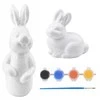Lean Toys Rinkinys Putplasčio dekoracijų rinkinys, 4 zuikučiai, teptukas
