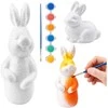 Lean Toys Rinkinys Putplasčio dekoracijų rinkinys, 4 zuikučiai, teptukas