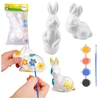 Lean Toys Rinkinys Putplasčio dekoracijų rinkinys, 4 zuikučiai, teptukas