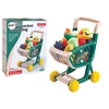 Lean Toys Vaikiškas vežimėlis su daržovių ir vaisių rinkiniu, žalias