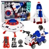 Lean Toys Space Shuttle Ufo Research Vehicle Satellite Astronauts Set