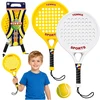 Lean Toys Paplūdimio teniso rinkinys geltonas ir baltas