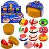 Lean Toys Squishy dumpling dumpling with flags fragrant foam box 8.5 cm