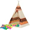 Lean Toys Tent Teepee Indian Tipi Žaidimų namelis + 60 kamuolių