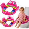 Lean Toys Vaikiškas tualeto sėdynės įdėklas su minkšta sėdyne ir rankenomis, rožinis, 38 × 35 cm
