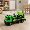 Lean Toys Tow Truck Garbage Truck Vehicle Set Lights Sounds Žalias