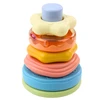 Lean Toys Sensorinis bokštas su pasteliniais žiedais 17cm