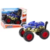 Lean Toys Mėlynas bekelės automobilis su dideliais guminiais ratais