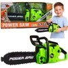 Lean Toys Žaislinis grandininis pjūklas žalias