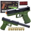 Lean Toys Žaislinis pistoletas WARFARE su putplasčio šoviniais, žalias