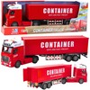 Lean Toys Transporto sunkvežimis su konteineriu, raudonas, 58.5 cm