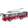 Lean Toys Troleibusas 1:16 Šviesos Garsai Baltas/Raudonas