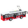 Lean Toys Troleibusas 1:16 Šviesos Garsai Baltas/Raudonas