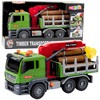 Lean Toys Medienos transportavimo sunkvežimis su kranu, 1:14