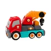 Lean Toys Žaislinis sunkvežimis su kranu ir įrankiais vaikams