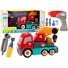 Lean Toys Žaislinis sunkvežimis su kranu ir įrankiais vaikams
