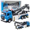 Lean Toys Vaikiškas vilkikas su metaline kabina ir šviesos bei garso efektais