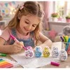 Lean Toys Velykiniai putplasčio kiaušiniai dažymui Žymekliai Pattern Rabbit B 6vnt