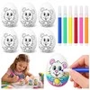 Lean Toys Jajka Velykiniai putplasčio kiaušiniai dažymui su pele, žymekliai, 6 vnt.