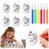 Lean Toys Jajka Velykiniai putplasčio kiaušiniai dažymui Žymekliai Žymekliai Gaidžiai 6 vnt.