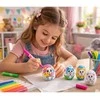 Lean Toys Velykiniai putplasčio kiaušiniai dažymui Žymekliai Žymekliai Pelė 6vnt