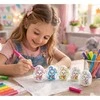 Lean Toys Jajka Velykiniai putplasčio kiaušiniai dažymui žymekliais, zuikio raštas, C, 6 vnt.