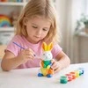 Lean Toys Putplasčio Velykų dekoravimo rinkinys kiškutis ir 3 kiaušiniai 7854