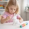 Lean Toys Putplasčio Velykų dekoravimo rinkinys su kiškučiu ir 9 kiaušiniais