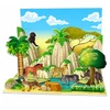 Lean Toys Wild Animals Figures Set Leopard Tiger Elephant Horse Park 3D Board