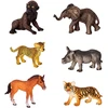Lean Toys Wild Animals Figures Set Leopard Tiger Elephant Horse Park 3D Board