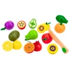 Lean Toys Wooden Fruit Chopping Set Magnetic Safe Knife Board