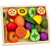 Lean Toys Medinis vaisių pjaustymo rinkinys