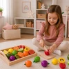 Lean Toys Medinis vaisių pjaustymo rinkinys
